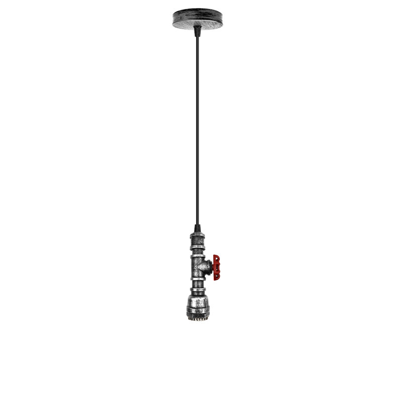 Buckeys 1 - Light Single Bulb Pendant, Brushed Silver