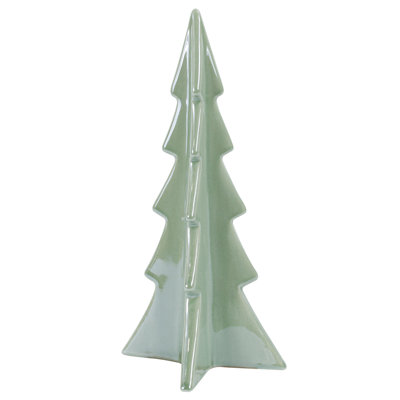 Green Pearl Finished Ceramic Christmas Tree Tabletop Decor
