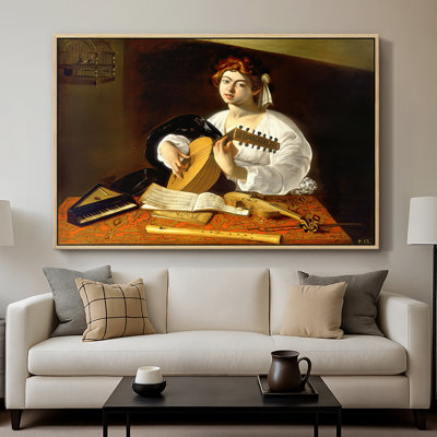 Le joueur de luth (version Wildenstein), v. 1596 - Toile tendue avec châssis Caravaggio