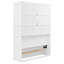 Lit blanc avec tablettes - Gain de place pour les pièces polyvalentes Pliable dans l'armoire Support de matelas confortable et structure en contreplaqué-738553966