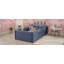 Lit plateforme tapissier simple avec coussin en lapin, lit tapissier pour enfants avec rails latéraux amovibles-1437004185