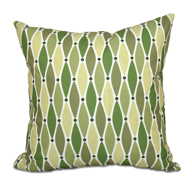 Beach Vacation Throw Pillow, 26" H x 26" W, Green