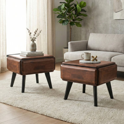 Rozella Solid Wood 1-Drawer End Tables