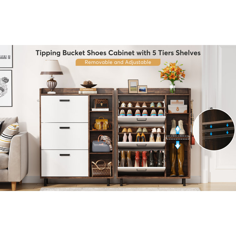 30 Pair Stackable Shoe Storage Cabinet Corrigan Studio