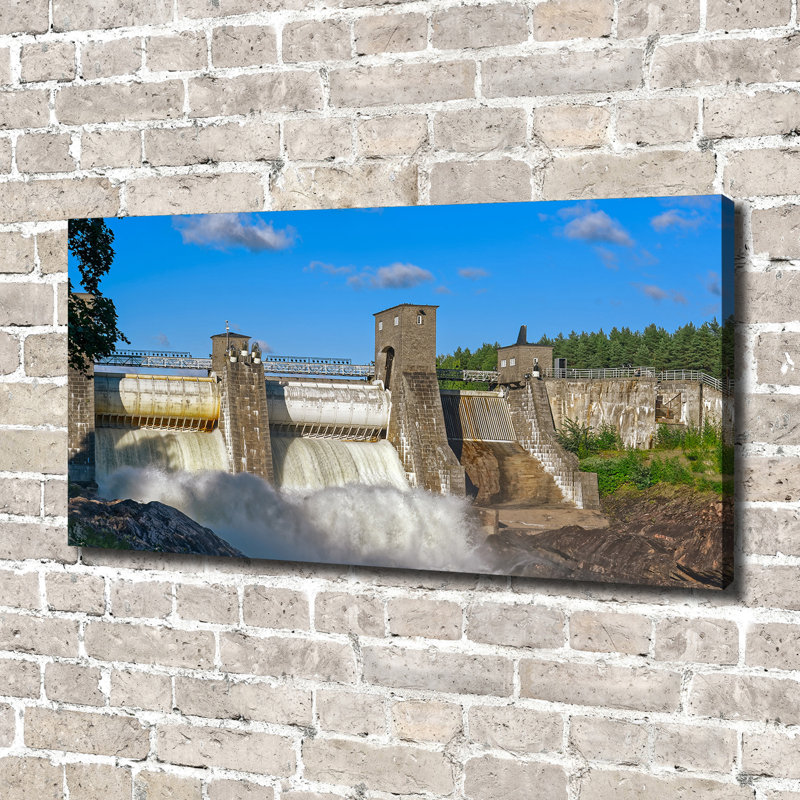Water Dam - No Frame Print, Canvas, 70cm H x 140cm W
