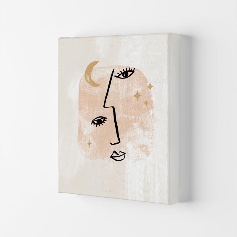 Picasso Minimal Profiles - Print, 59.4cm H x 42cm W x 4cm D, Wrapped Canvas