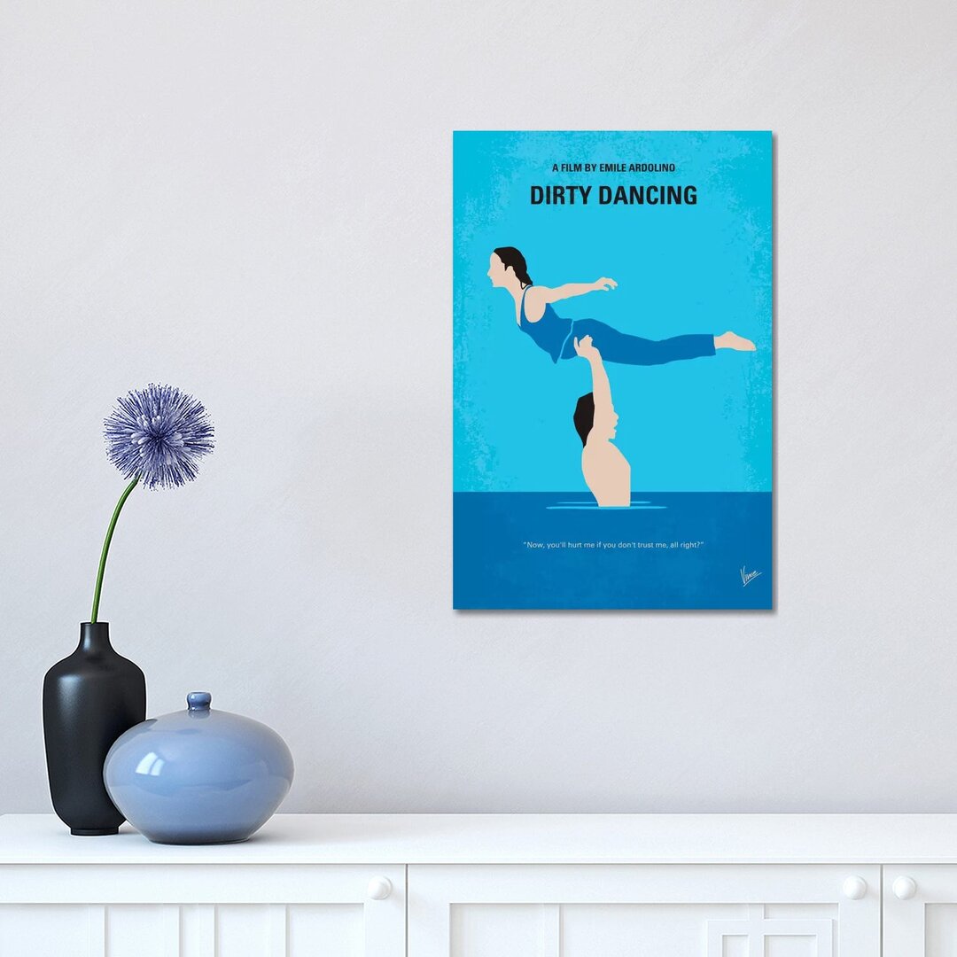 Leinwandbild Dirty Dancing Minimal Movie Poster von Chungkong