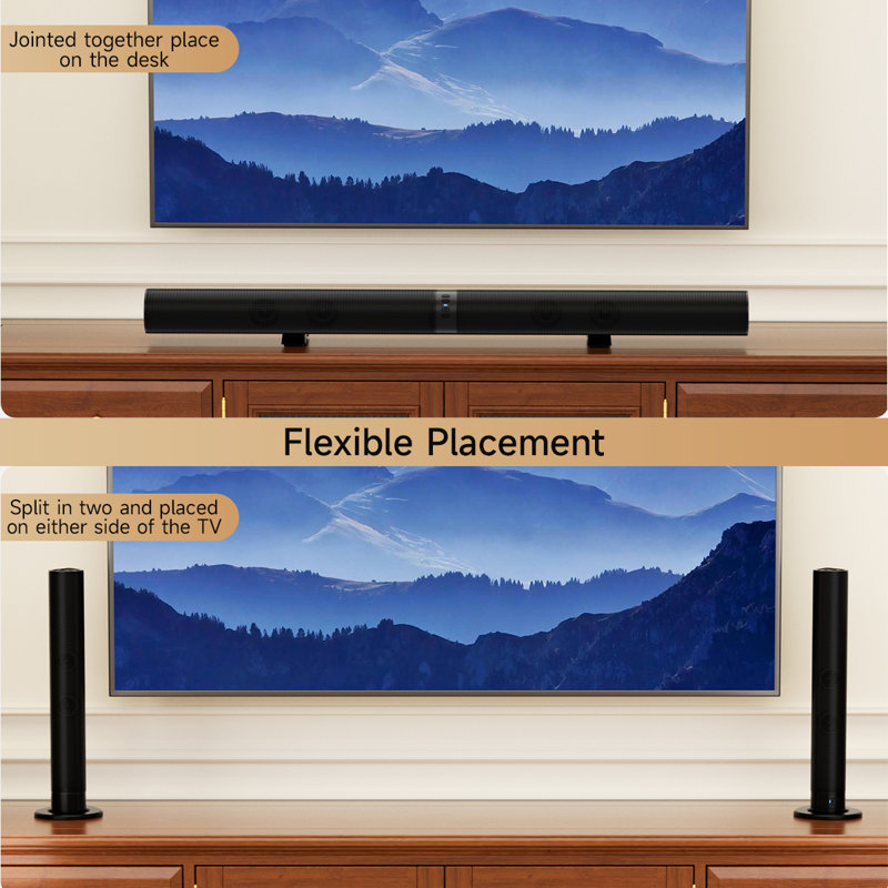 Barre de son 15 pouces avec Bluetooth