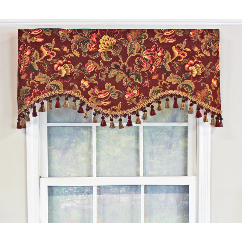 RLFisher Noblesse Floral Scalloped Window Valance | Perigold