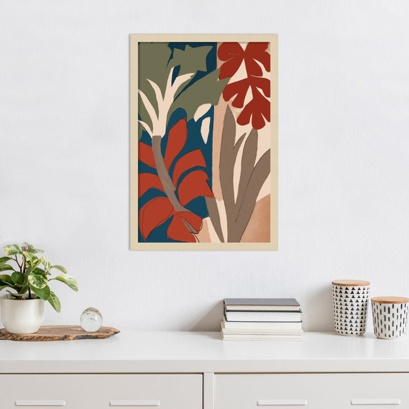 "Botanical Impression No 1" encadré sur papier par Treechild Print, Brun, H 25 po x l 17 po