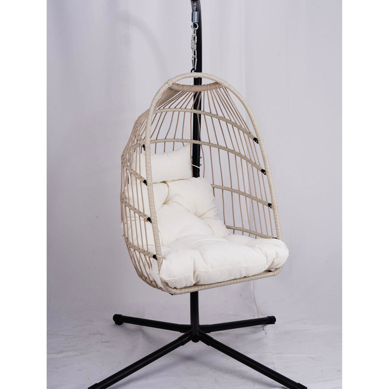 Fauteuil suspendu pour œufs avec support Adcox, Beige