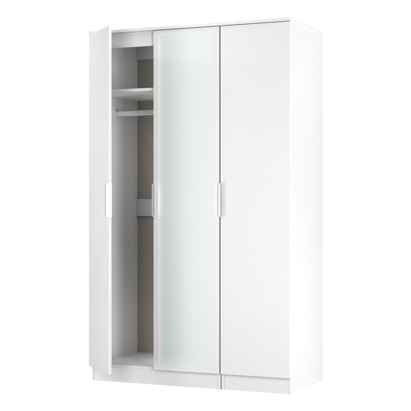 Biernat Manufactured Wood Wardrobe, White Matt
