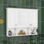 Armoire de salle de bain 35 po x 28 po avec miroir, armoire à pharmacie avec 3 portes et tablette réglable, armoire à miroir avec tablettes ouvertes-1150470144