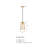 Winda 1 - Light Brushed Gold Single Pendant