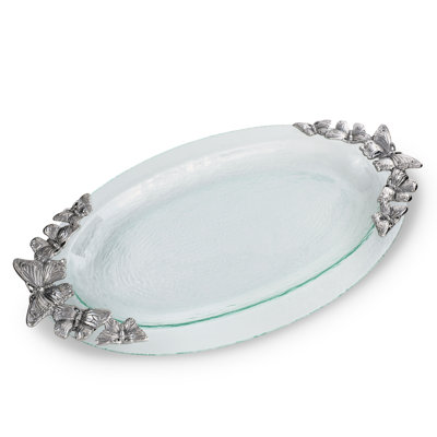 Plateau en verre Butterfly