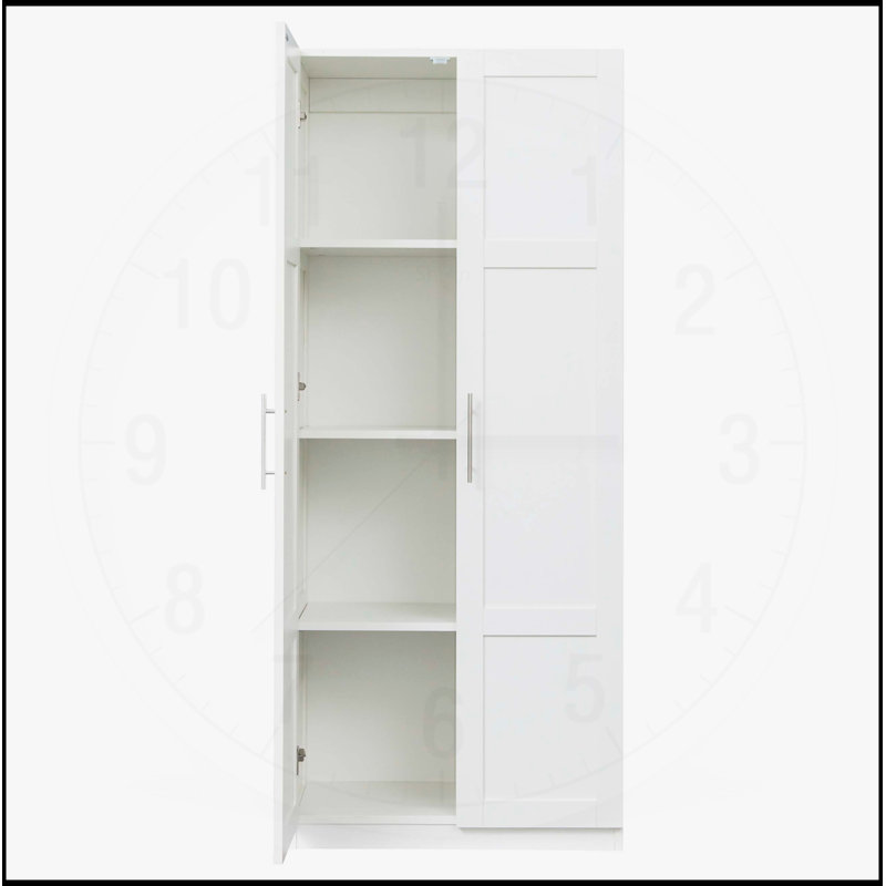 Armoire de cuisine polyvalente avec 2 portes et 3 tablettes réglables, parfaite pour le rangement organisé dans plusieurs pièces