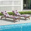  Coussin de patio extérieur d'extérieur 3 po à motif de fleurs mauves à l'aquarelle