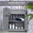 Freestanding Bathroom Floor Cabinet, Wooden Bathroom Cabinet With 2 Doors, 2 Drawers And Adjustable Shelf, Gray-1320461150