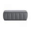 Banc de rangement rembourré en tissu avec structure en contreplaqué moderne avec siège rembourré en mousse sans assemblage requis-128632728