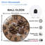 Horloge-Face-Avec-pommes de pin-et-neige Art - Horloge murale moderne en verre 12 po