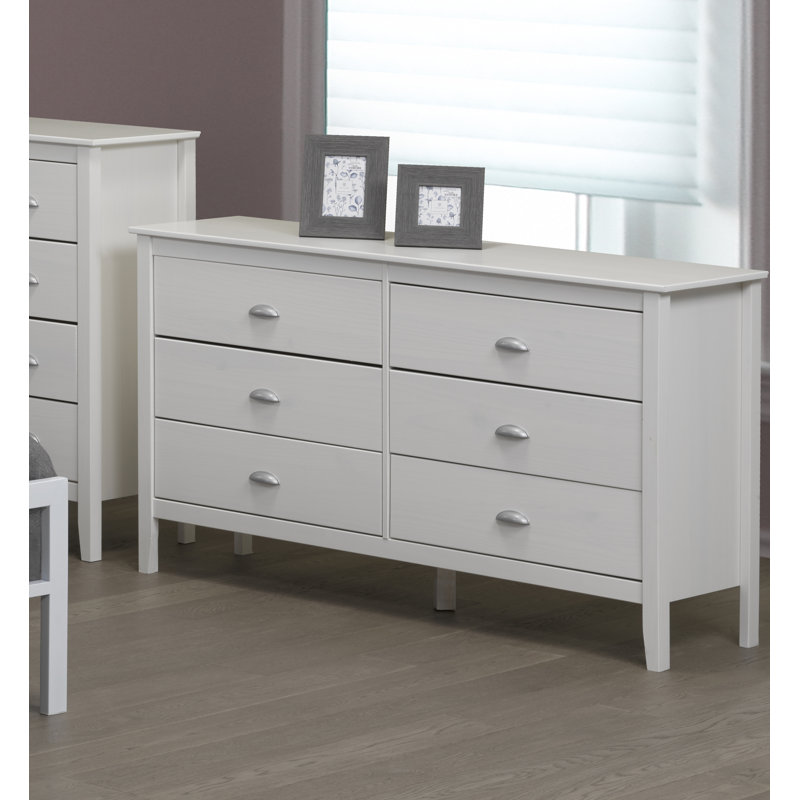Commode double 6 tiroirs Zismer, Blanc