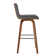 Aluin Mid-century Modern Swivel Counter or Bar Height Bar Stool in Faux Leather and Wood