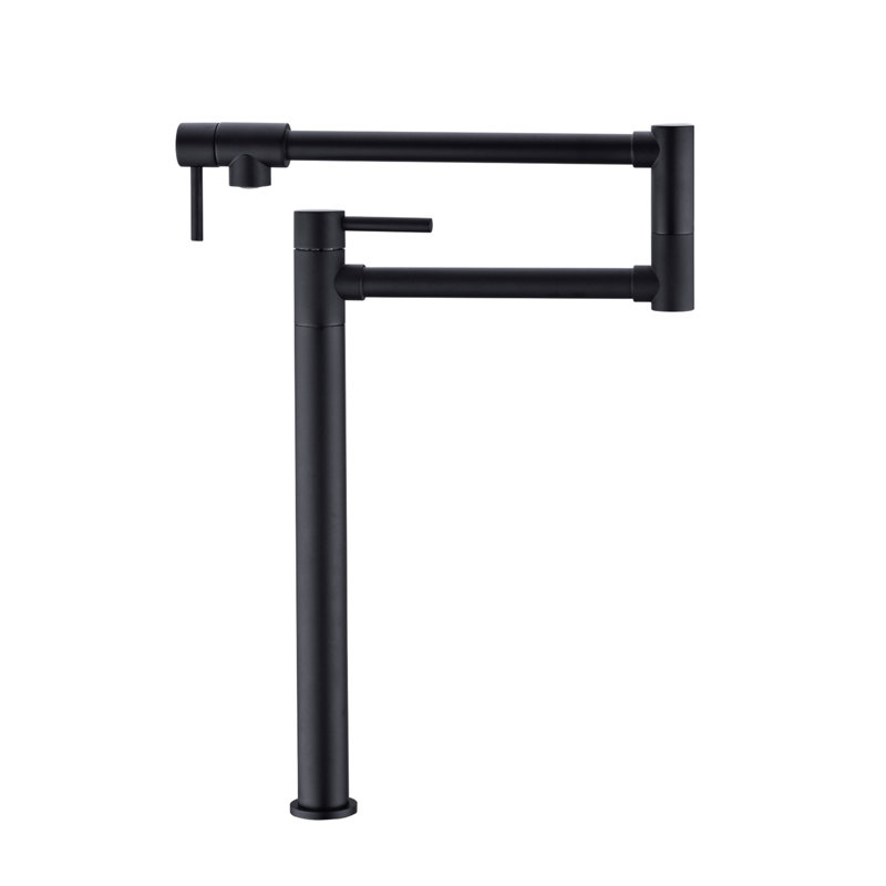 Robinet remplisseur de pot avec tige d'extension, Noir mat