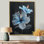 «Blue Crystal Hibiscus Botanical Beauty II - Hibiscus», art mural