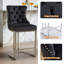 Ensemble de 2 tabourets de comptoir 26 po en velours moderne (ensemble de 2): dossier et garniture de rivets, parfait pour les îlots de cuisine-2058056492