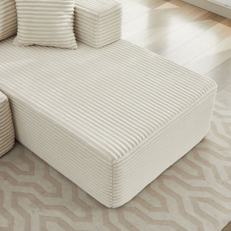 Canapé modulaire polyvalent en velours côtelé pour le confort et le style du salon