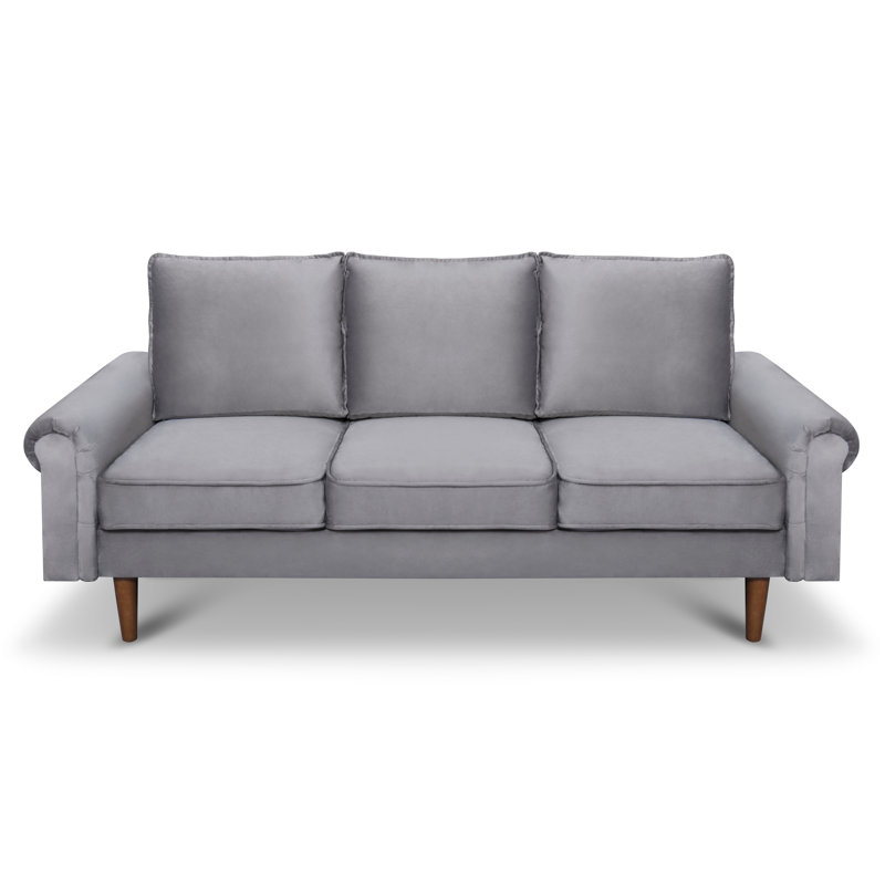 Canapé Jahzari, Velours gris