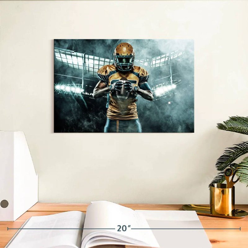  «American Football Player, H 8 po x l 12 po