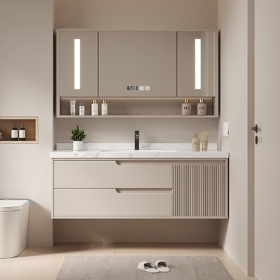 Cream style simple Vanitie bathroom cabinet