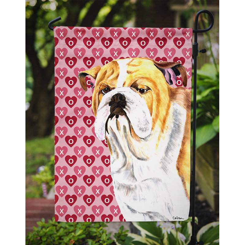 Drapeau de jardin Varastad, Bulldog (beige et blanc)