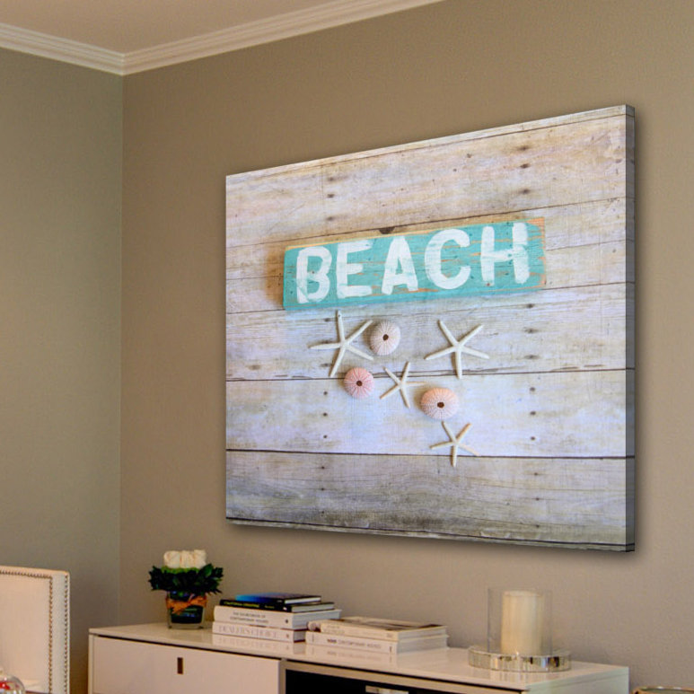 Beach by Sylvia Cook - Wrapped Canvas Print, 122cm H x 122cm W