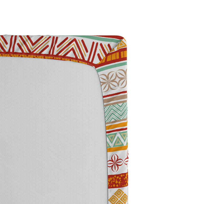 Microfiber Geometric Fitted Sheet, Twin XL Fitted Sheet