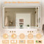 Miroir de salle de bain super lumineux et lumineux à DEL avec éclairage à 3 couleurs avec anti-buée avec garantie UL, RoHS, ETL-1024823622