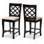 Upholstered Counter Stool with Solid Wood Frame-1131516094