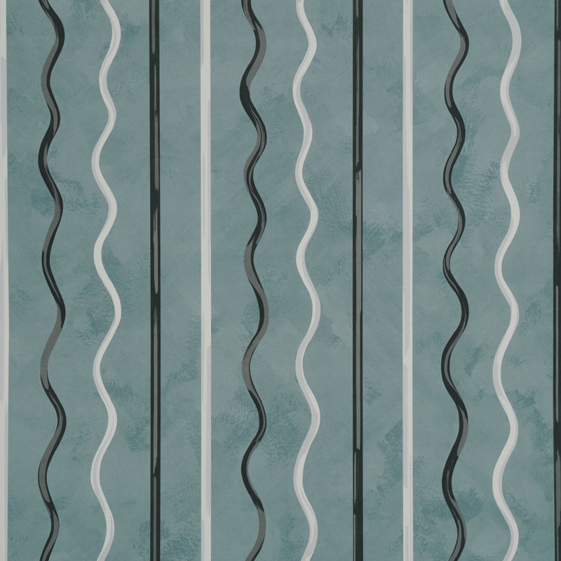 Schumacher x Backdrop Affogato Wallpaper, Blue Gray