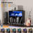 Mathea Record Player Stand with Open Storage with LED Light up to 300 Albums-785468876