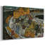 Egon Schiele "Crescent of House (Island Town)" - Art mural sur toile de qualité musée-787426708