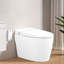 Compartiment de toilette intelligent avec couvercle de pied / siège ouvert, buse autonettoyante, siège chauffant, veilleuse, commande à bouton, chasse d'eau en cas de panne de courant, fermeture en douceur, chasse automatique, avec télécommande