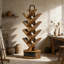 Bibliothèque à arbre rotatif, bibliothèque pivotante à 360 degrés avec tiroir de rangement pour livres, DVD, magazines, tablette d'angle pour le salon, la chambre à coucher ou le bureau