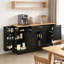 Buffet de rangement multifonctionnel avec support coulissant à 3 niveaux-1268644436