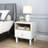 Nordic Design Wooden Bedside Table - Charming And Functional For Home Compact With Drawer Shelf In White Colour