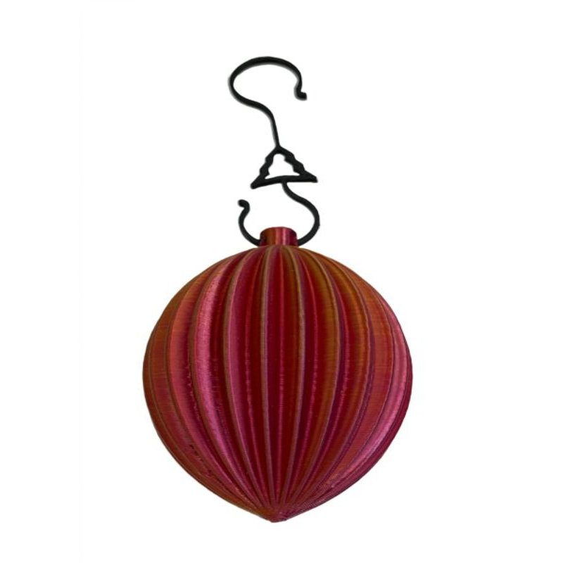 Ornements en forme d'oeufs imprimés en 3D, Rouge, H 3 po x l 1,75 po x P 6 po