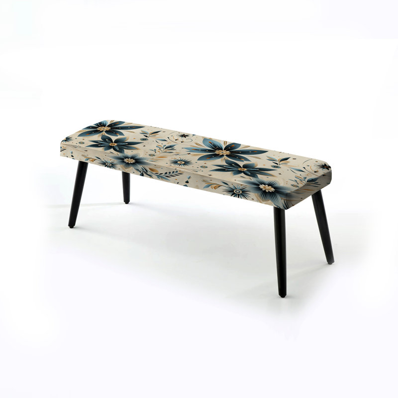 Nomadic Serenity Boho - Banc géométrique rembourré noir