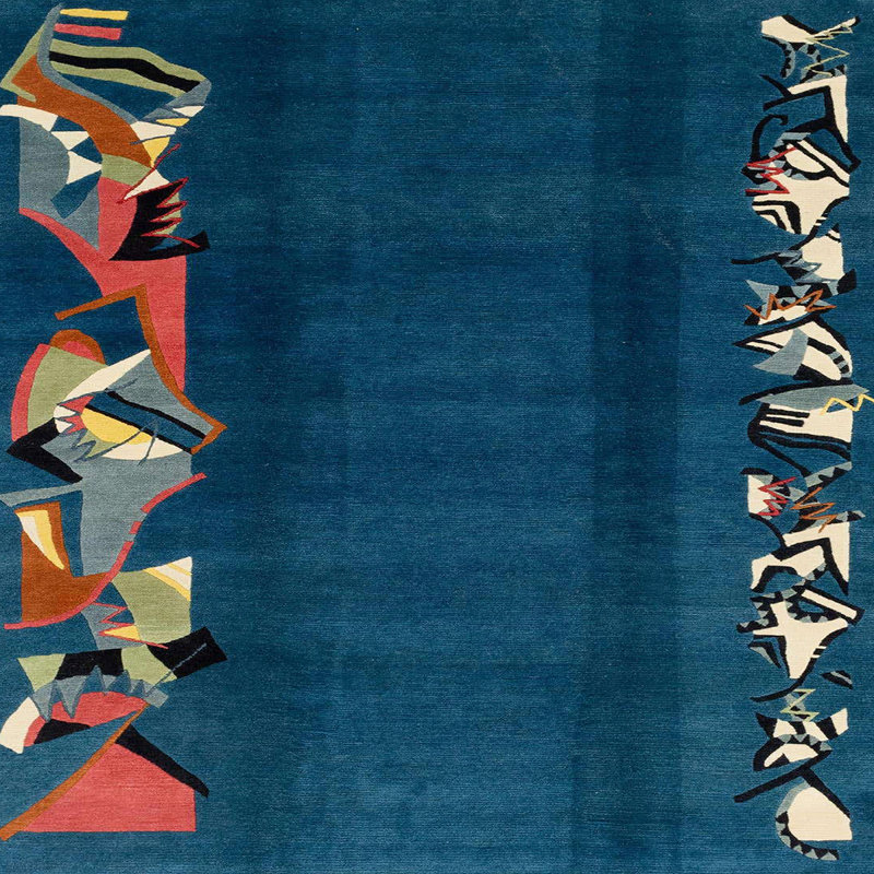 Milahni Abstract Multi Area Rug, Square 5'