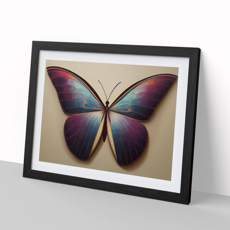 Otherworldly Butterfly - Framed Print, Black, 46cm H x 64cm W x 2cm D
