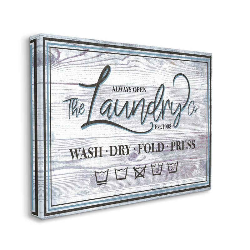 «The Laundry» - Publicité sur toile, H 16 po x l 20 po x 1,5 po, Toile tendue